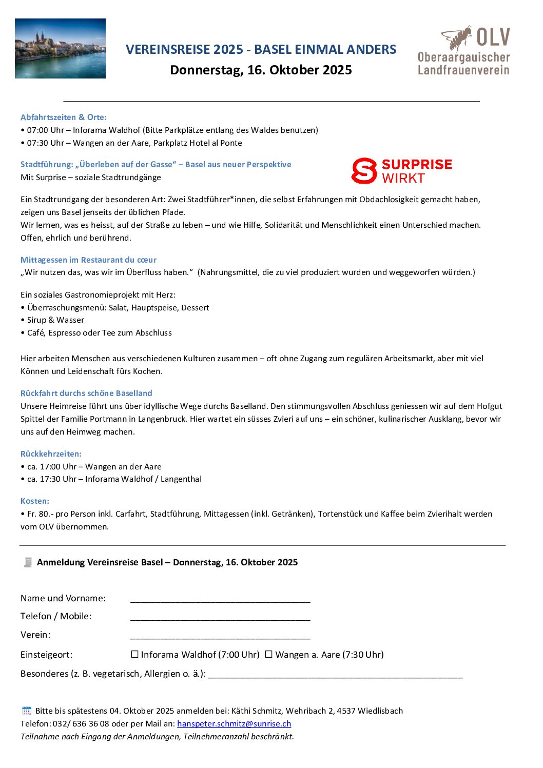 Ausschreibung Vereinsreise_Basel_2025